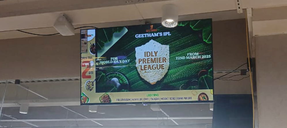 Digital Signage Display screens for Restaurant in Chennai